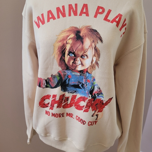 Horror Chucky Wanna Play? No more Mr. Good Guy Sweatshirt. Brand New Siz… - Picture 2 of 8